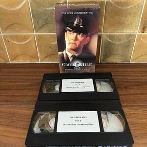 The Green Mile 2x VHS 1999 Tom Hanks Academy Screener FYC Warner Bros.
